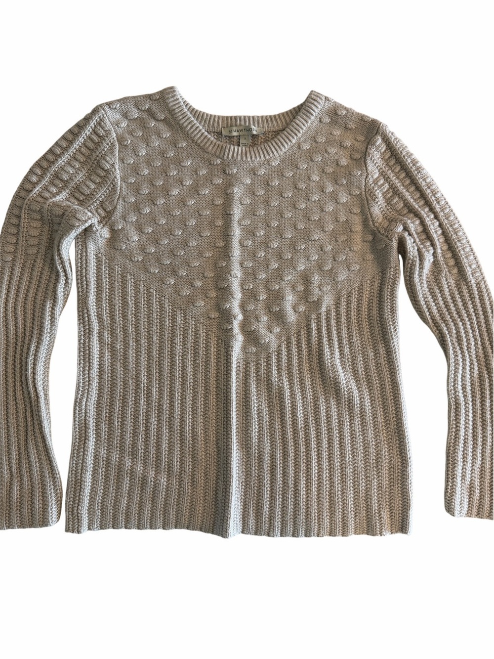 41 Hawthorn Cream Textured Crewneck Sweater. Size M.